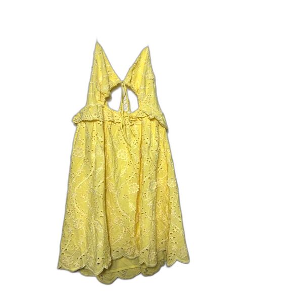 For Love and Lemons Natalia Mini Dress Medium Yellow NWT 60s HOCO homecoming - Picture 2 of 5